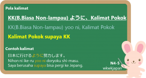 Yoo ni & Perbedaan antara “yoo ni” dan “tame ni” 「ように」