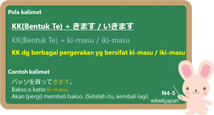 KK + ki-masu / iki-masu