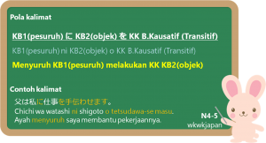 Kalimat Kausatif dan Bentuk Kata Kerja Kausatif