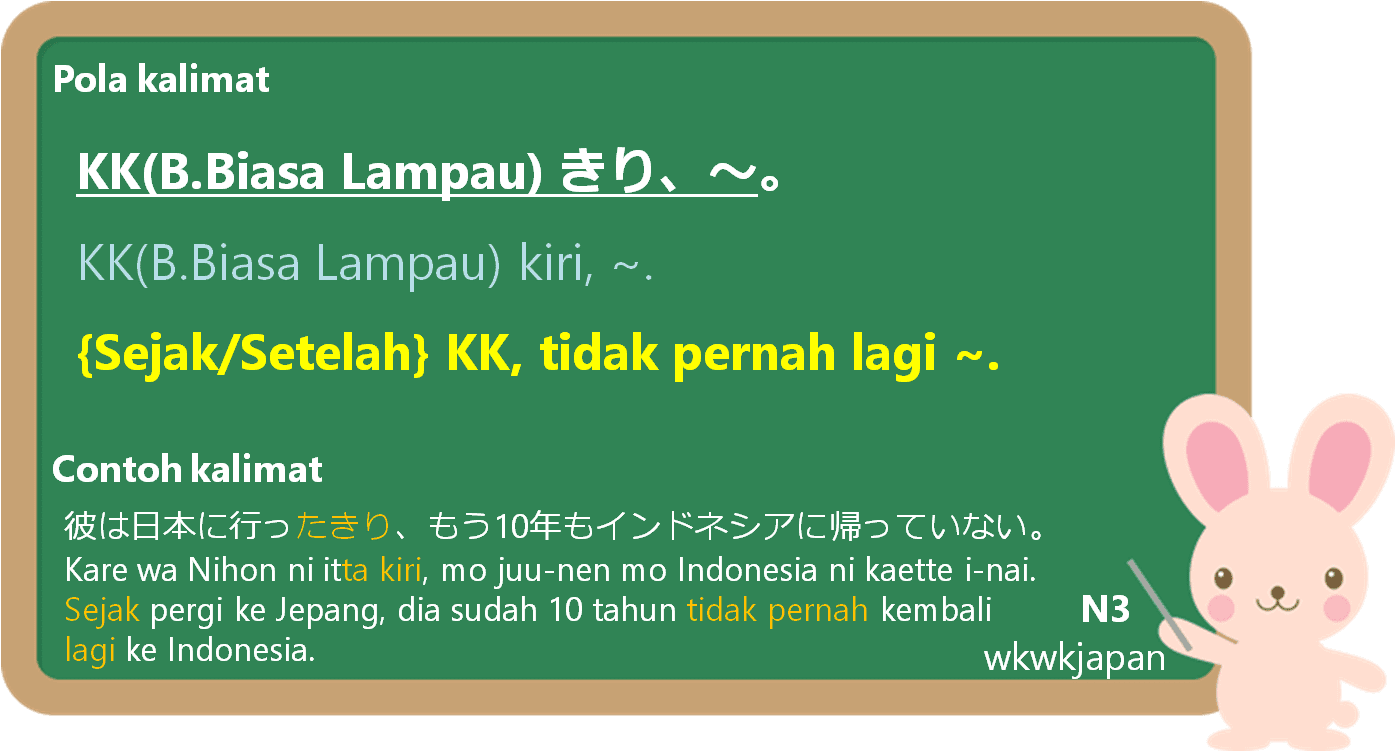 たきり (takiri) / たっきり (takkiri) dalam Bahasa Jepang | Belajar Bahasa ...