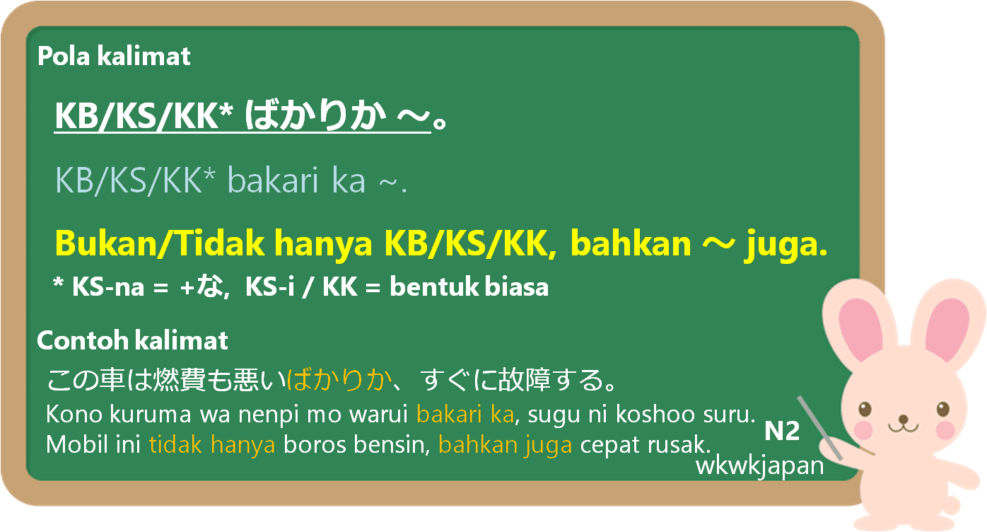 ばかりか (bakari ka) dalam Bahasa Jepang | Belajar Bahasa Jepang Online ...
