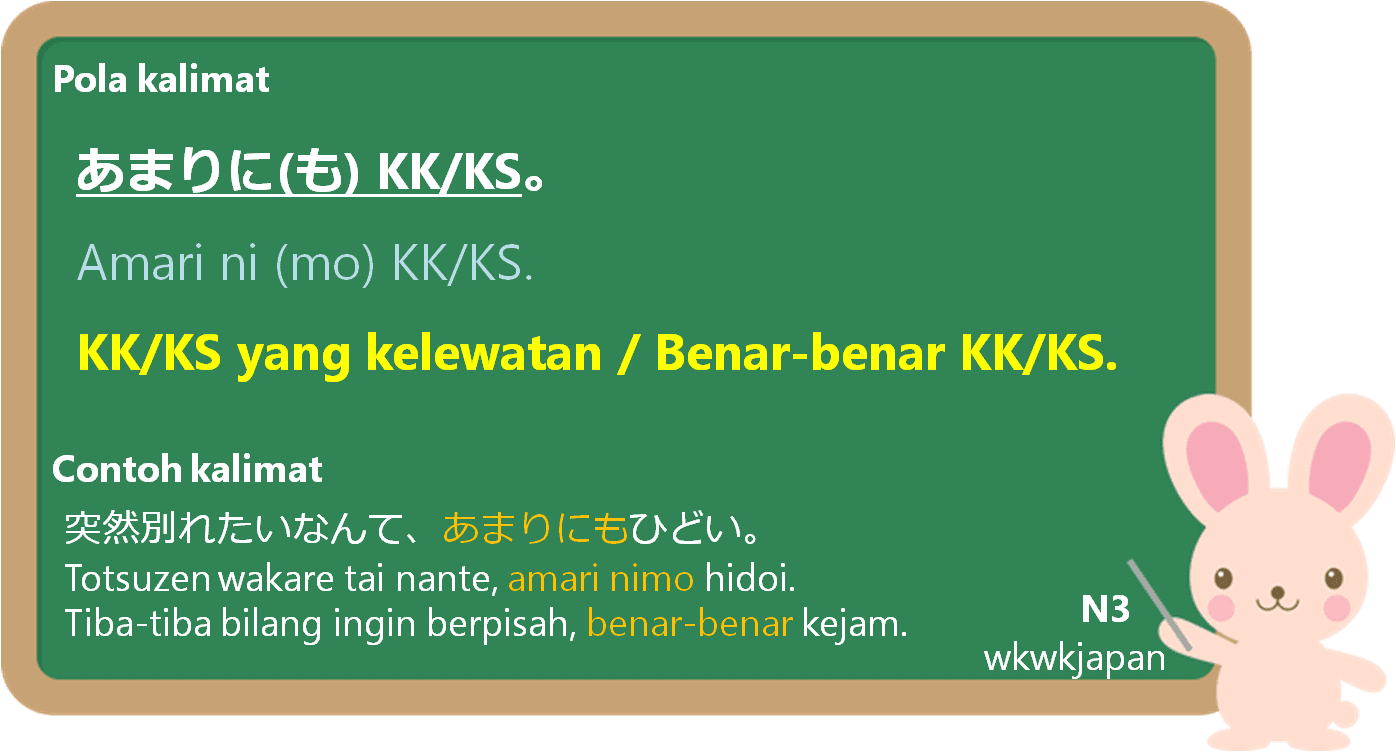 あまりに(も) ～ (amari ni mo) dalam Bahasa Jepang | Belajar Bahasa Jepang ...