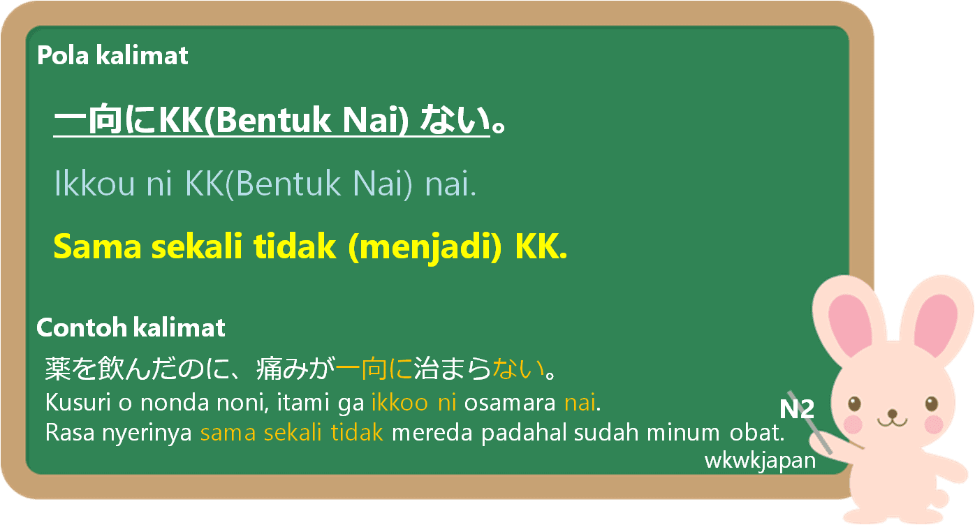 一向に~ない(ikkou ni nai) dalam Bahasa Jepang Belajar Bahasa 一向に~ない(ikkou ni nai) dalam Bahasa Jepang Belajar Bahasa
