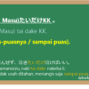 KKたいだけKK (tai dake) dalam Bahasa Jepang