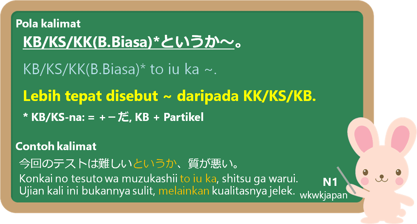 ~というか ~というか (~ to iu ka ~ to iu ka) dalam Bahasa Jepang | Belajar ...
