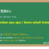 でも何でもない (demo nan demo nai) dalam Bahasa Jepang